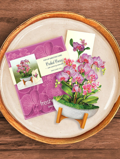 Mini Orchid Oasis Pop-Up Greeting Card