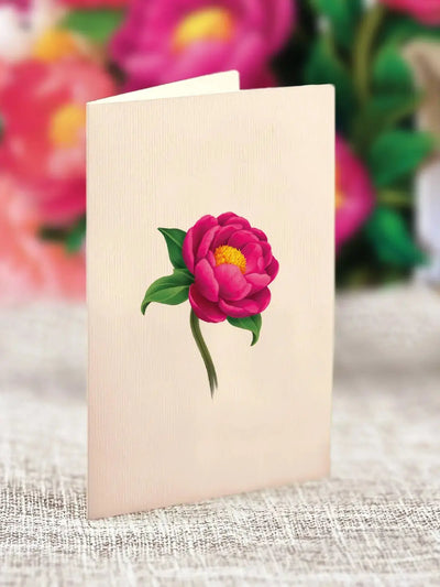 Mini Peony Paradise Pop-Up Greeting Card