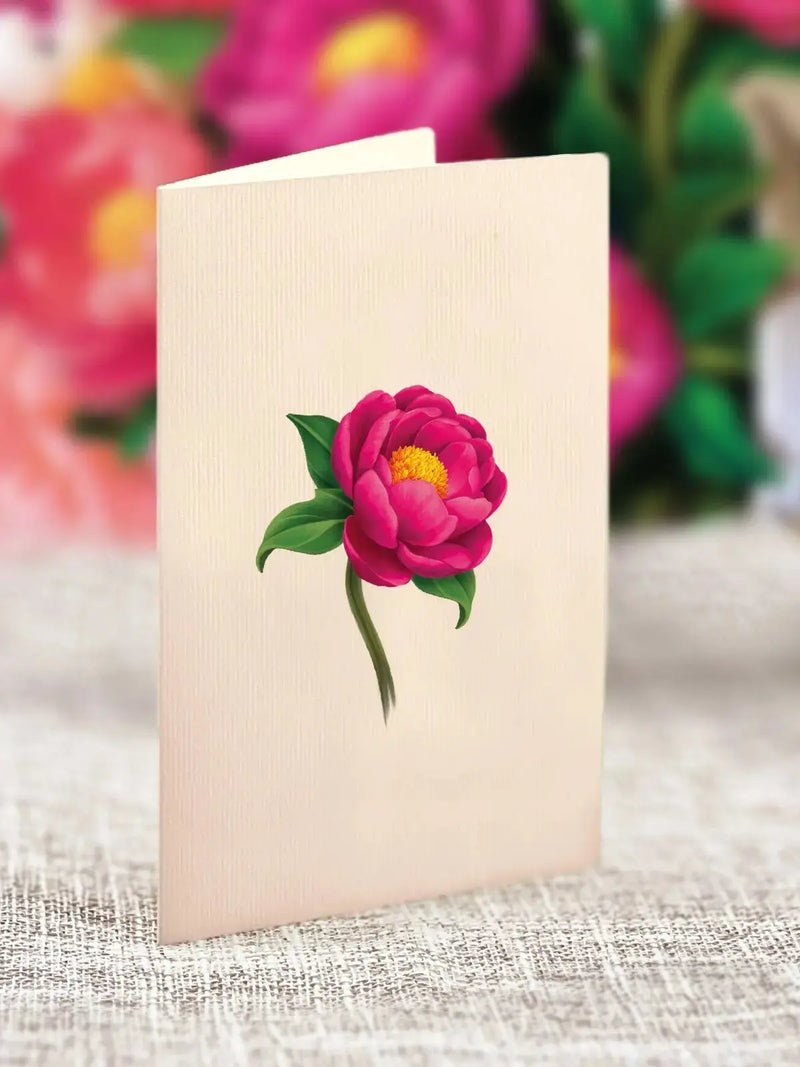 Mini Peony Paradise Pop-Up Greeting Card