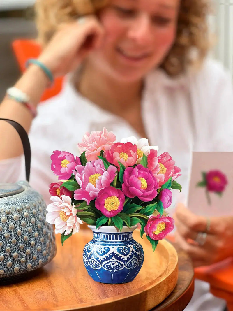 Mini Peony Paradise Pop-Up Greeting Card