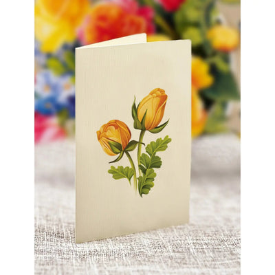 Mini Sorbet Roses Pop - up Greeting Card - Lemon And Lavender Toronto