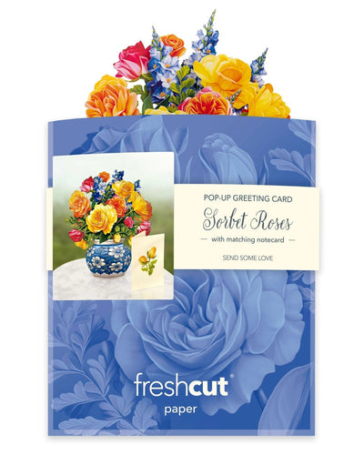 Mini Sorbet Roses Pop - up Greeting Card - Lemon And Lavender Toronto