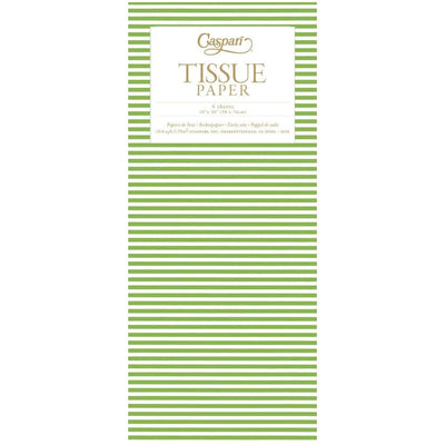 Mini Stripe Green Tissue Pack - 4 Sheets - Lemon And Lavender Toronto