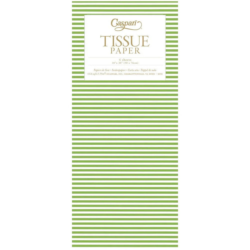 Mini Stripe Green Tissue Pack - 4 Sheets - Lemon And Lavender Toronto