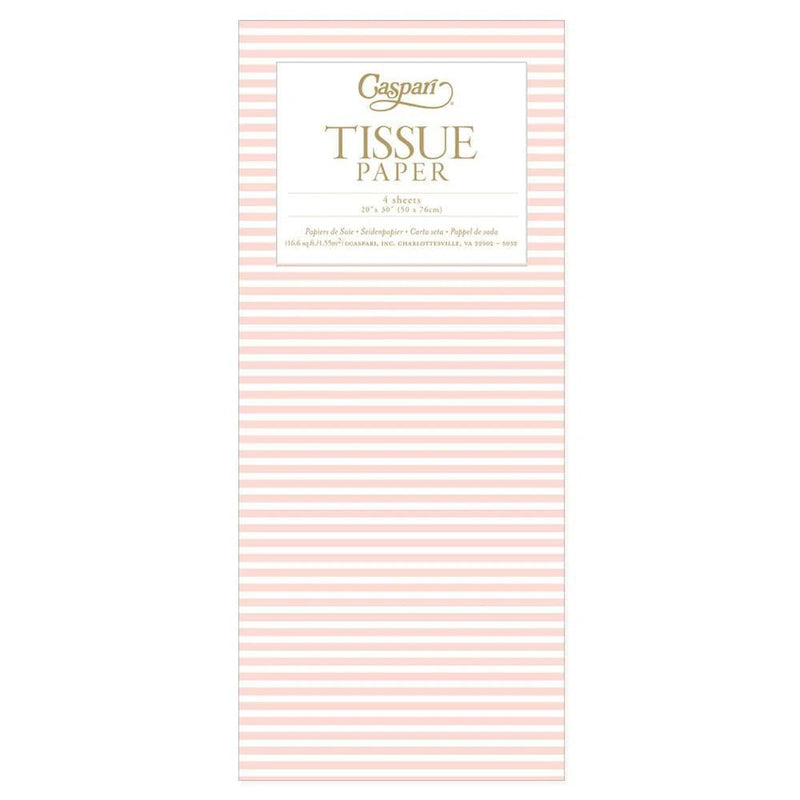 Mini Stripe Tissue Paper in Blush - 4 Sheets Included - Lemon And Lavender Toronto