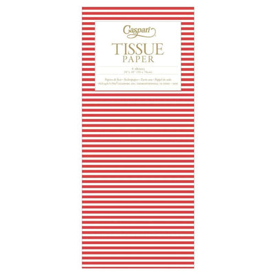 Mini Stripe Tissue Paper in Red - 4 Sheets Included - Lemon And Lavender Toronto