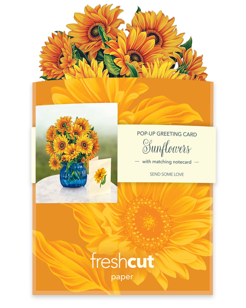 Mini Sunflowers Pop - up Greeting Card - Lemon And Lavender Toronto