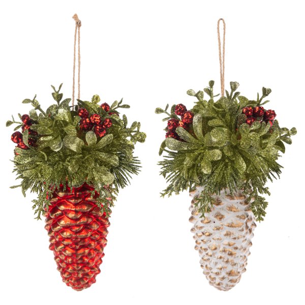 Mistletoe Glass Pinecone - Lemon And Lavender Toronto