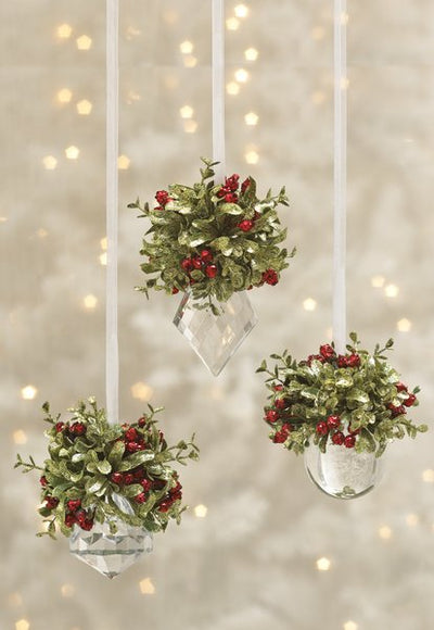 Mistletoe Krystal Ornaments - Lemon And Lavender Toronto