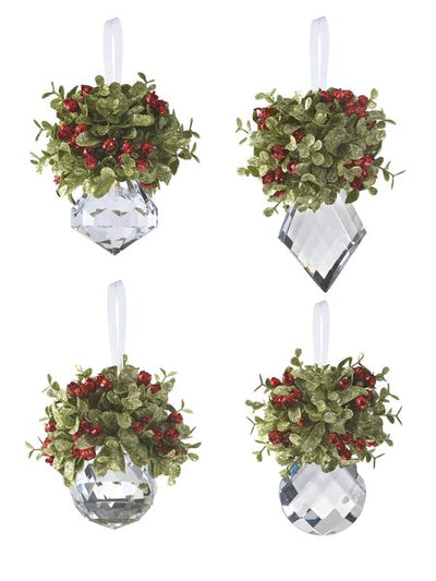 Mistletoe Krystal Ornaments - Lemon And Lavender Toronto