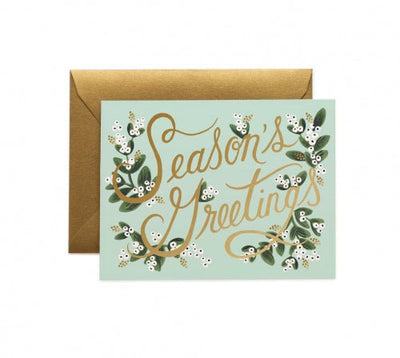 Mistletoe Season's Greetings Card - Lemon And Lavender Toronto