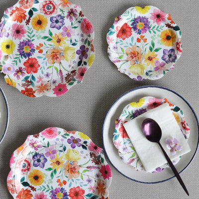 Mixed Floral Dessert Paper Plate - Lemon And Lavender Toronto