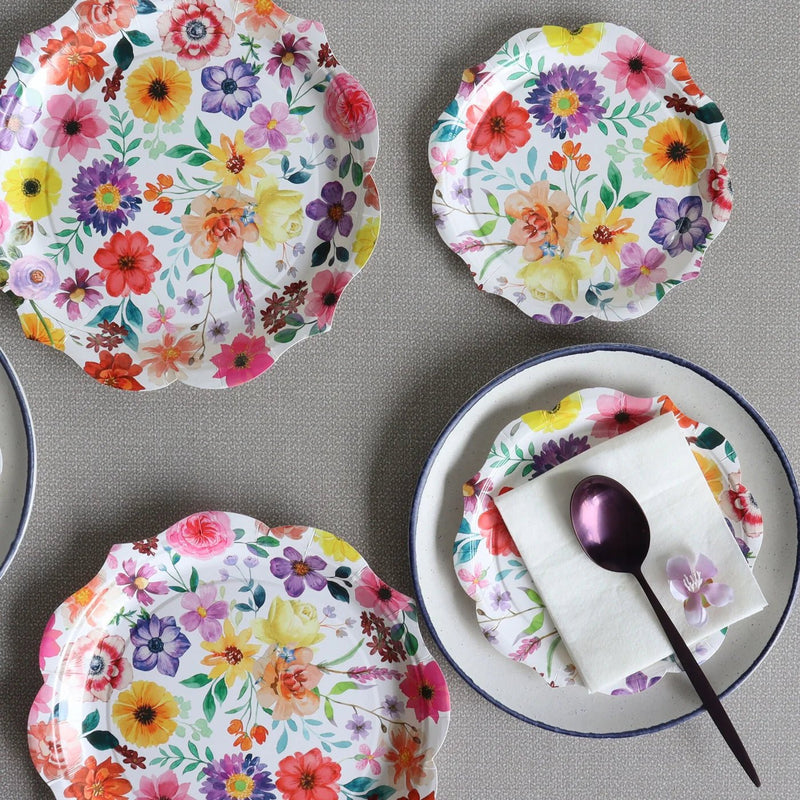 Mixed Floral Dessert Paper Plate - Lemon And Lavender Toronto