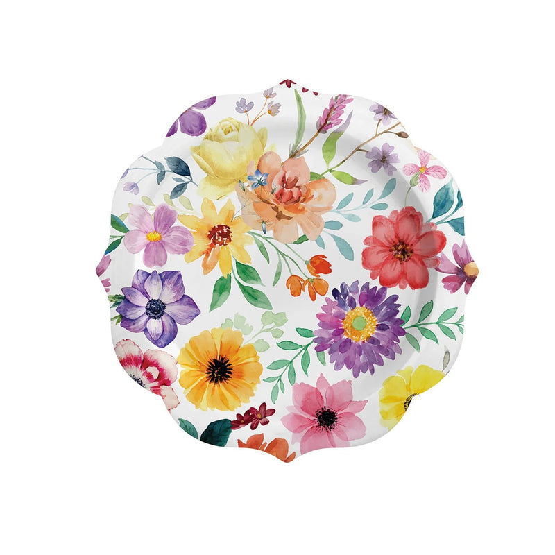 Mixed Floral Dessert Paper Plate - Lemon And Lavender Toronto