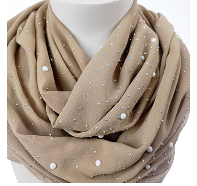 Mocha Pearl Scarf - Jacqueline Kent - Lemon And Lavender Toronto