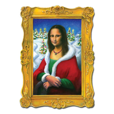 Mona Lisa Die - Cut Holiday Card - Lemon And Lavender Toronto