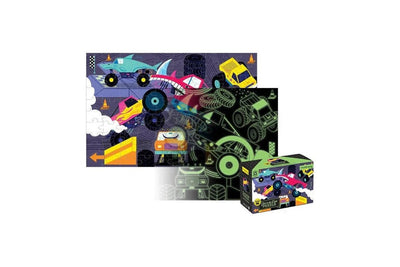 Monster Trucks 100 Piece Glow in the Dark Puzzle - Lemon And Lavender Toronto