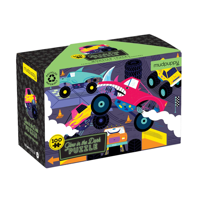 Monster Trucks 100 Piece Glow in the Dark Puzzle - Lemon And Lavender Toronto