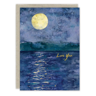 Moon Over Water Anniversary Card - Lemon And Lavender Toronto