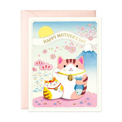 Mother's Day Lucky Cats Greeting Card - Lemon And Lavender Toronto