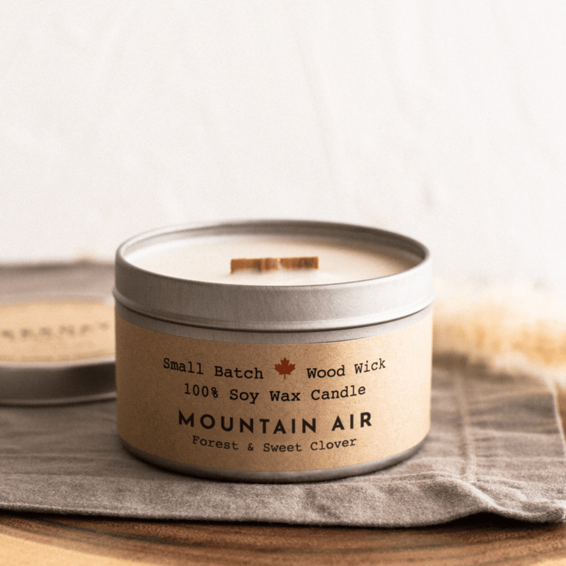 Mountain Air Cabin Candle Tin - Weekday Candles - Made in Canada - Lemon And Lavender Toronto