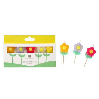 Multi Colored Daisy Birthday Candles - Lemon And Lavender Toronto