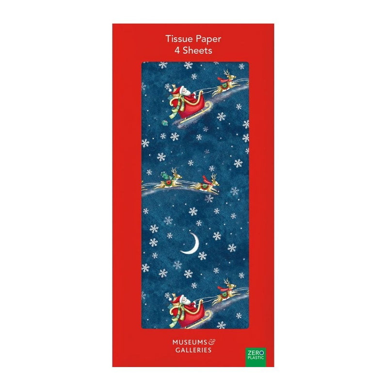 Santa Over the Rooftops Tissue Paper Museums & Galleries