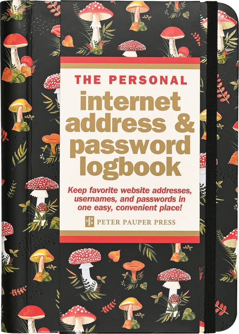 Mushrooms Internet Address & Password Logbook - Lemon And Lavender Toronto