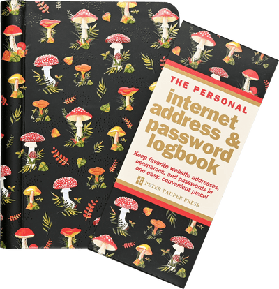 Mushrooms Internet Address & Password Logbook - Lemon And Lavender Toronto