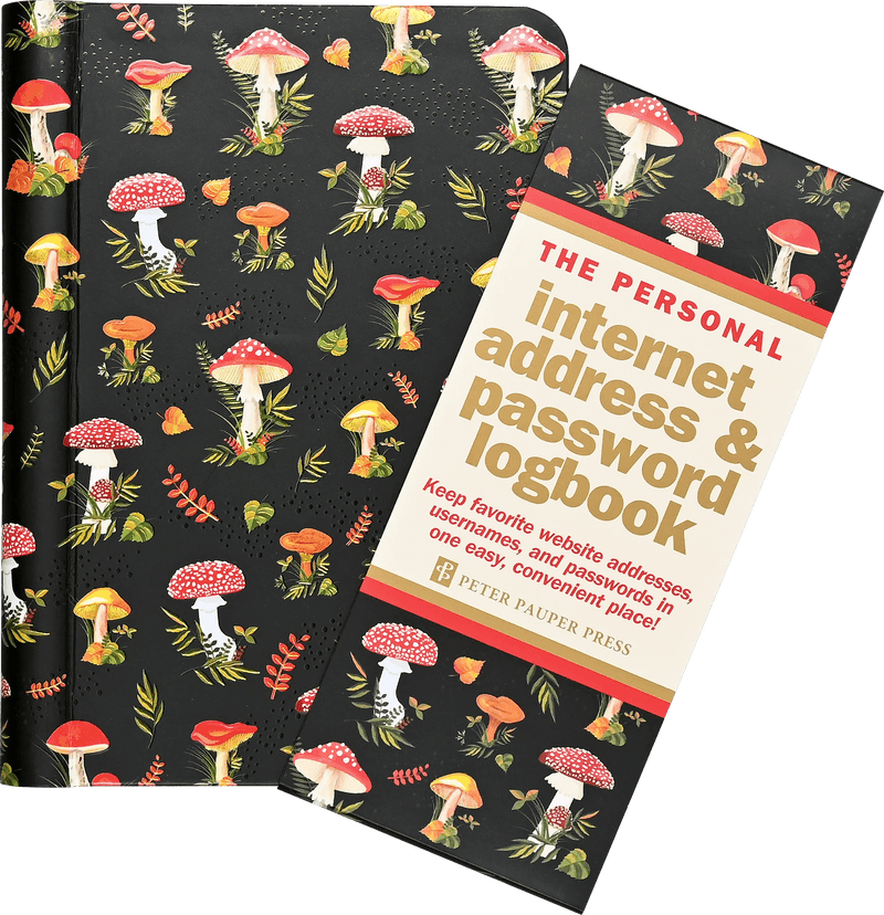 Mushrooms Internet Address & Password Logbook - Lemon And Lavender Toronto