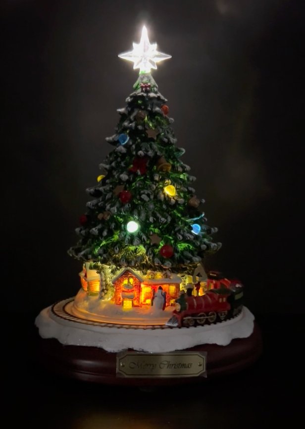 Musical Lighted Christmas Tree with Rotating Train - Lemon And Lavender Toronto