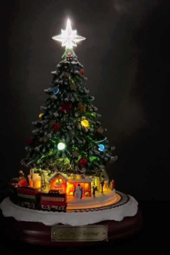 Musical Lighted Christmas Tree with Rotating Train - Lemon And Lavender Toronto