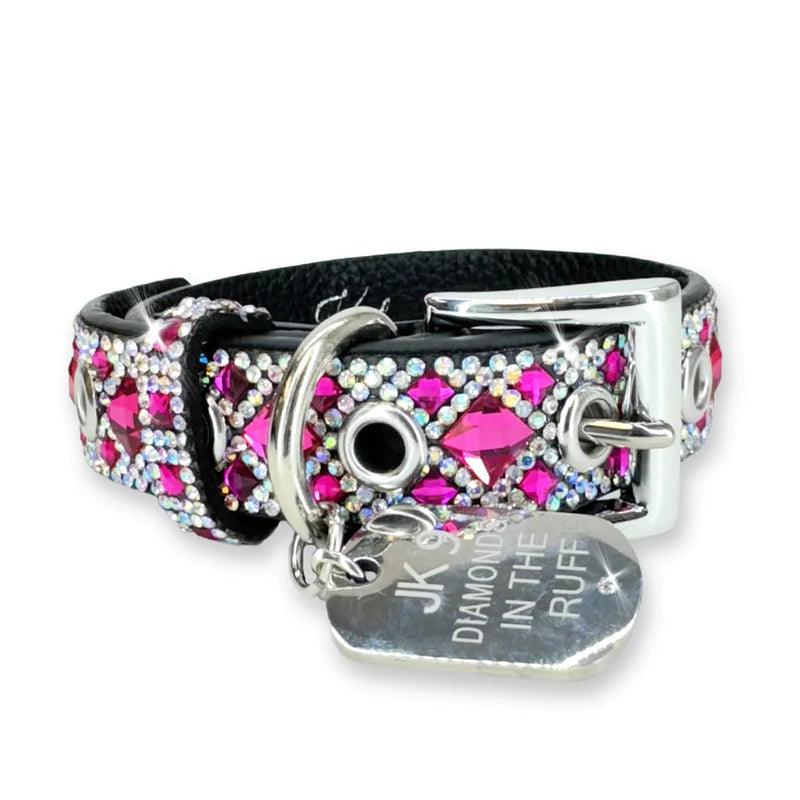Diamond in the Ruff CHOCOLAT ROSÉ  - Dog Collar & Leash  ( Sold Individually)