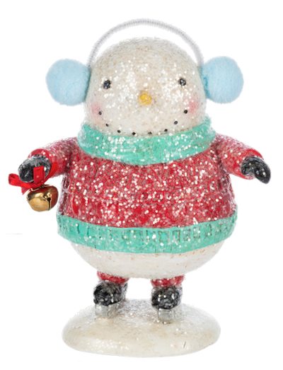 Snowman Skating Figurines