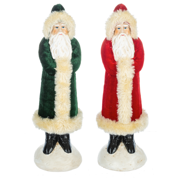 Red or Green Belsnickel Santa Figurine