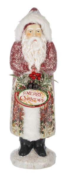 Frosted Belsnickel Santa Figurine