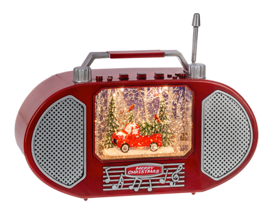 LED Light Up Shimmer Radio Figurine