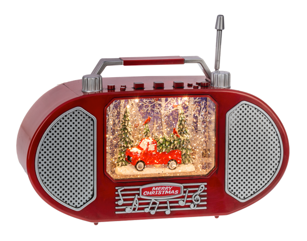 LED Light Up Shimmer Radio Figurine