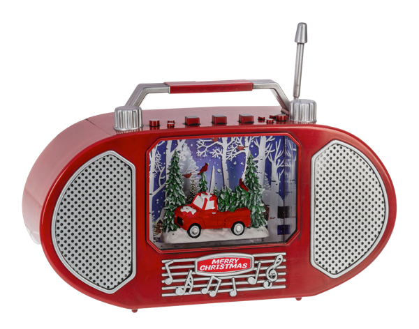 LED Light Up Shimmer Radio Figurine