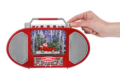 LED Light Up Shimmer Radio Figurine