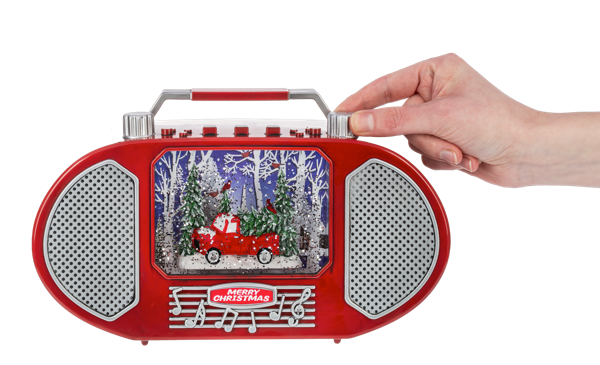 LED Light Up Shimmer Radio Figurine