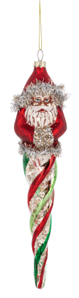 Santa Icicle Ornament