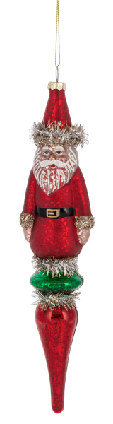 Santa Icicle Ornament