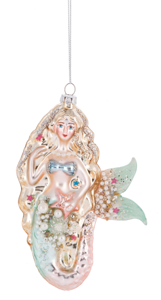 Jeweled Mermaid Ornament