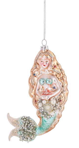 Jeweled Mermaid Ornament