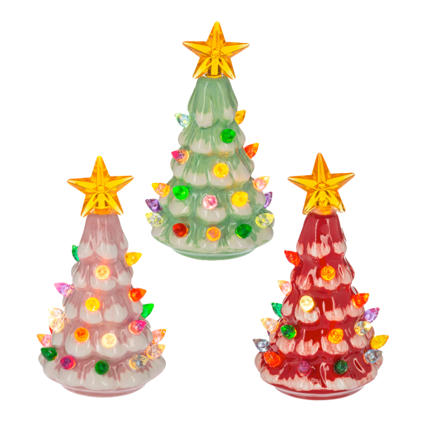 LED Light Up Retro Tree Mini Shimmer