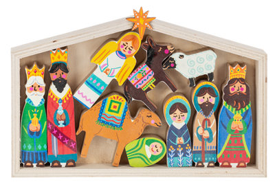 Nativity Scene w/Creche Set