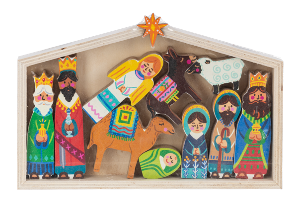 Nativity Scene w/Creche Set