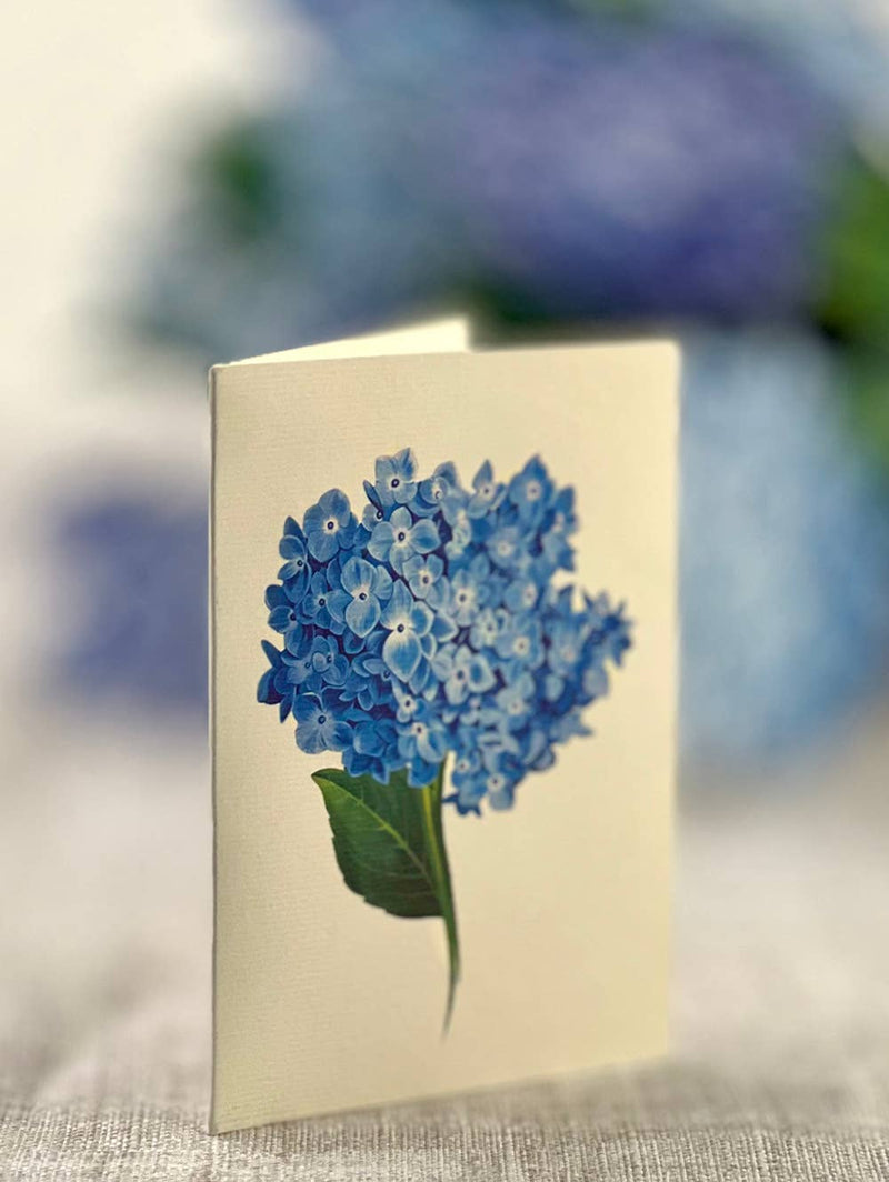 Nantucket Hydrangeas Pop - up Greeting Card - Lemon And Lavender Toronto