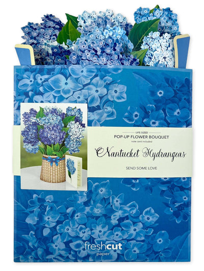 Nantucket Hydrangeas Pop - up Greeting Card - Lemon And Lavender Toronto